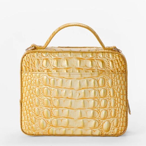 NWT Brahmin Tory Yellow Croc-Embossed Women's Bag - Picture 2 of 3